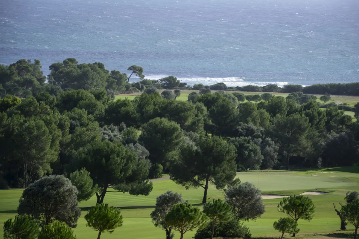 Mallorca Golfplätze Golf de Alcanada Blick aufs Meer