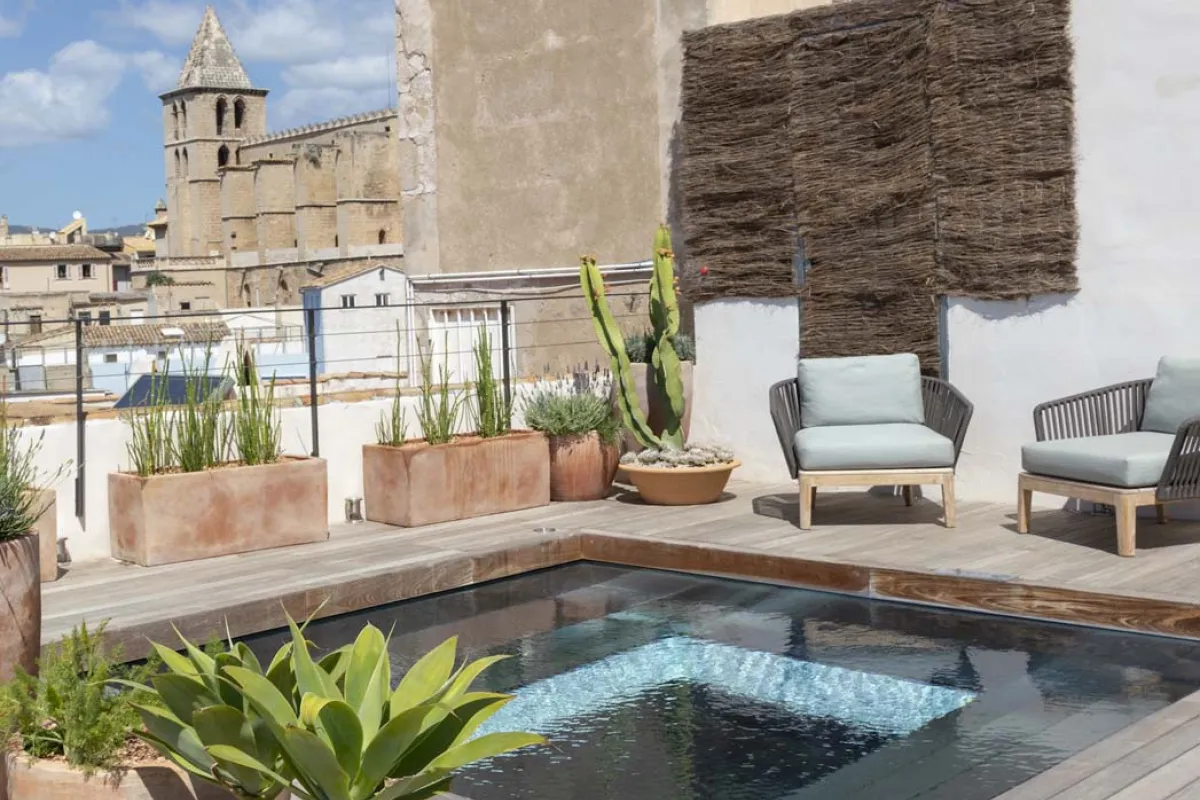 Mallorca Hotels Palma Can Bordoy Dachterrasse