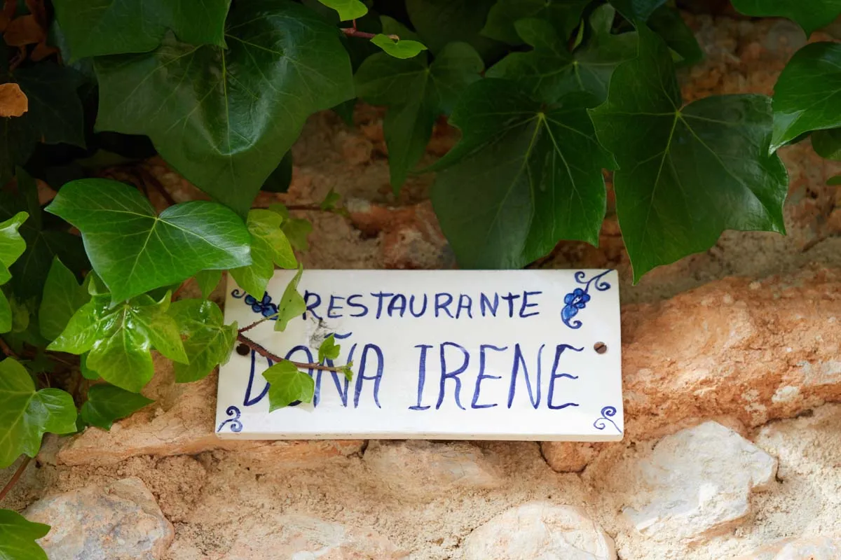 Mallorca Hotels Inca Virrey Prime Boutique Hotel Restaurant Dona Irene Schild