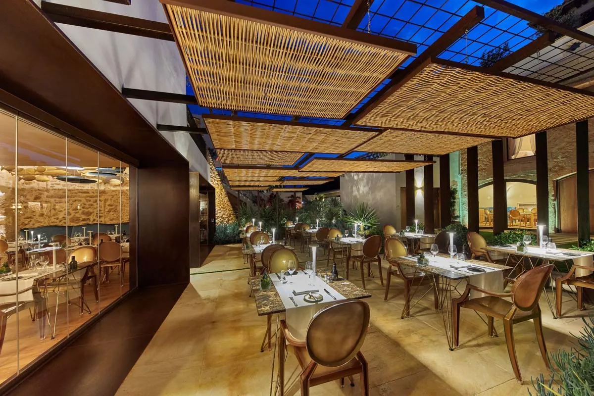 Mallorca Hotels Boutique Hotel Campos Sa Creu Nova Ansicht Restaurant-Terrasse