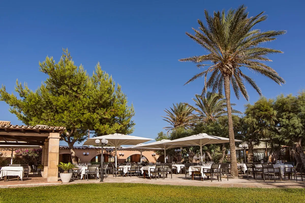 Mallorca Restaurants Port de Pollenca Can Cuarassa Garten